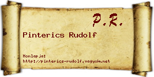 Pinterics Rudolf névjegykártya